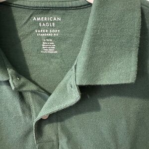 American Eagle Super Soft Polo Shirt Men's L, Green NWT